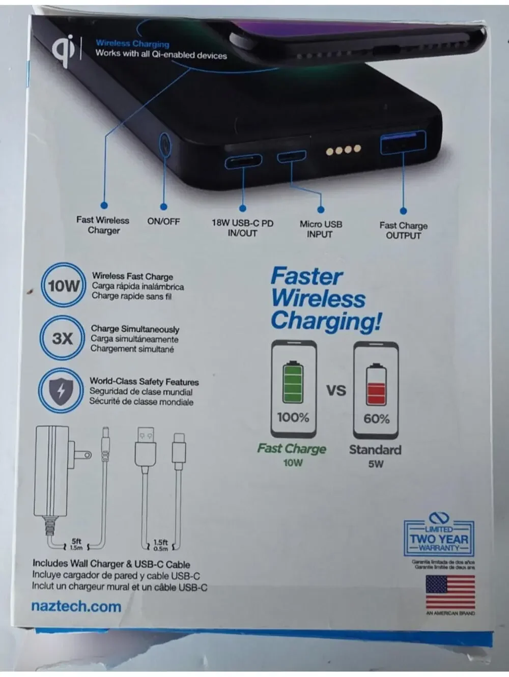 Core 2-in-1 Charging Dock + 10,000mAh  10W iPhone & Android Wireless